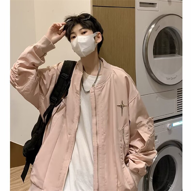高级感工装棒球服外套男春秋季新款拉链多口袋夹克上衣1176-P65,男装夹克,星座910-5