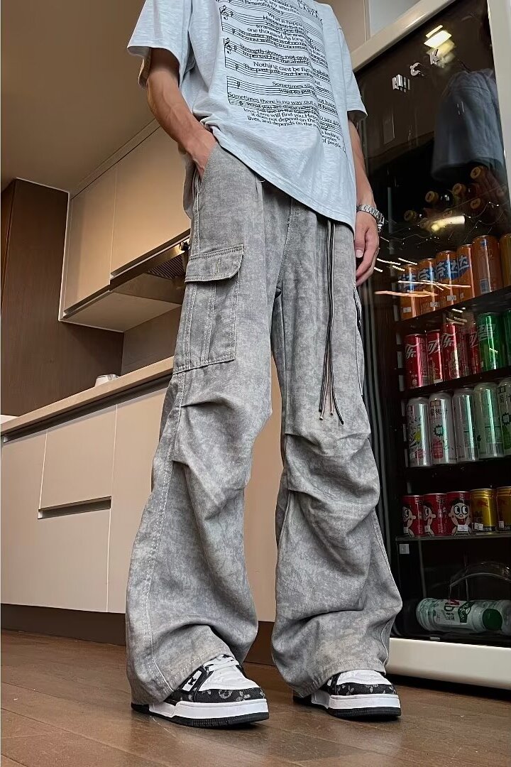 美式工装裤子男款直筒日系复古潮牌休闲长裤KK717/P55,男装工装外套,电商D202-1