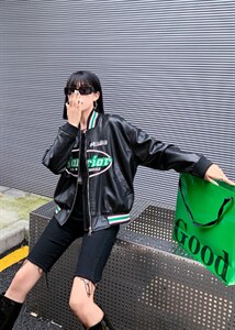 2021秋刺绣PU皮外套,其它,炫女孩