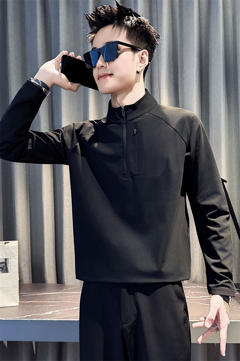 W1805-P58控78-卫衣ins潮牌长袖T恤2025新款春秋季时尚男装上衣服,男装T恤,星座102A（原电商D309-1）