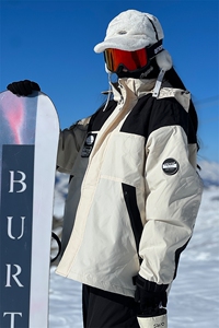 冬款户外连帽滑雪服男女防水防风加绒加厚保暖情侣款外套M35-P125图片