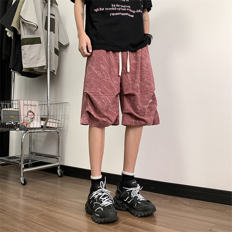 2025夏季新款港风抖音迷彩美式男女情侣刺绣潮休闲短裤K620/特P35,男装牛仔裤,星座608A