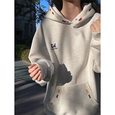 网络图现货美式重磅刺绣卫衣硬挺廓形连帽青岛即墨外套JW07-P42，女装短外套，星座715-7