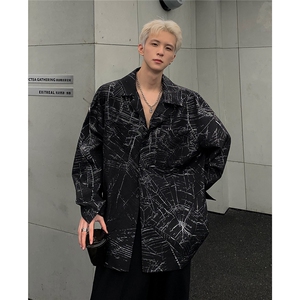 雅痞男装肌理感衬衫设计感长袖衬衣男发型师内搭穿搭CS86-P58图片