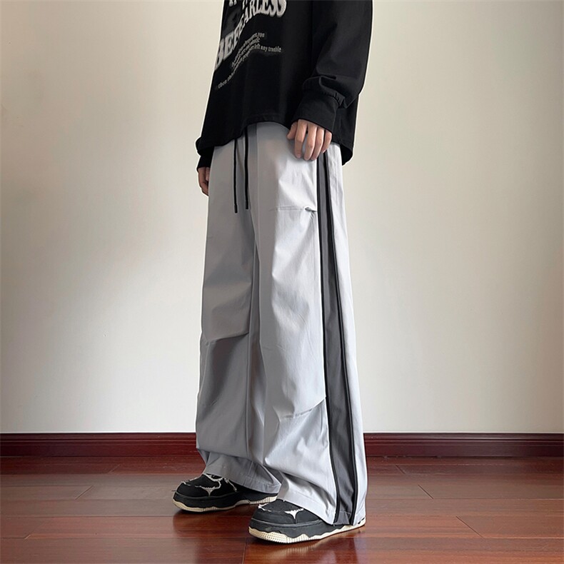 抖音品质秋季新款机能拉链宽松户外冲锋裤B315-K24332-特p35控68,男装休闲裤,电商B315