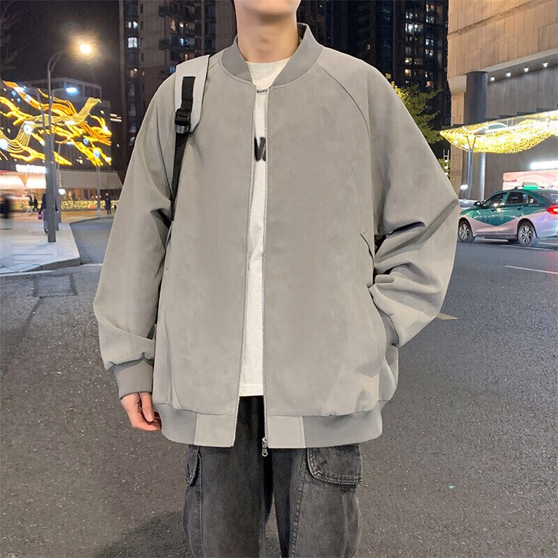 2025春季新款皮衣夹克男青少年学生潮流麂皮外套6823，男装夹克，星座1206（原A206）