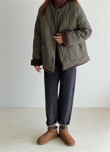 两面可穿羽绒服,女装棉衣/棉服,土布鱼