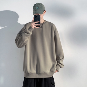 抖音得物 高品质二开 支持退换 25秋冬全棉宽松圆领纯色卫衣HM07图片