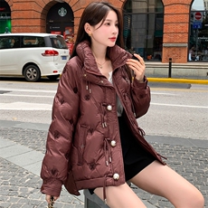 时尚保暖女式中长款棉服气质百搭休闲外套显瘦显高冬季必备，女装棉衣/棉服，超帛