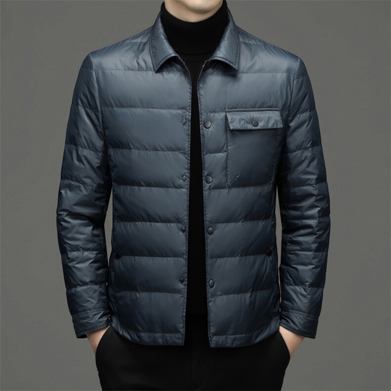 BWS22208钱塘2020-2冬季厚款商务休闲翻领中年男士羽绒服P195图片
