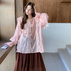 【现货】蕾丝拼接上衣+半身裙套装2C158-6009-P165-K238，女装套装/套裙，2C158