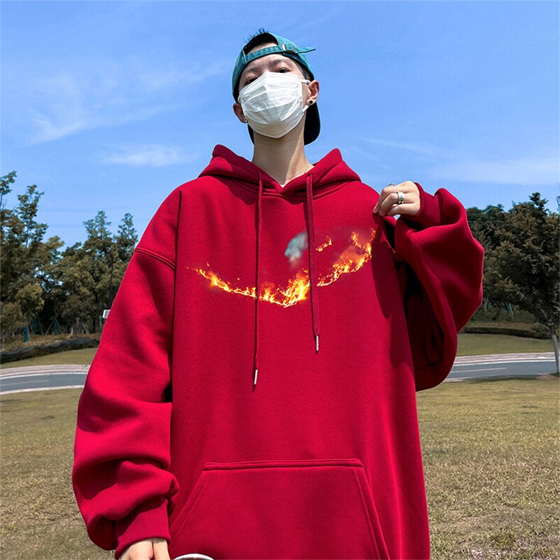 抖音得物供货可提供视频春装重磅美式宽松连帽卫衣DL2453,男装卫衣,电商A486-1