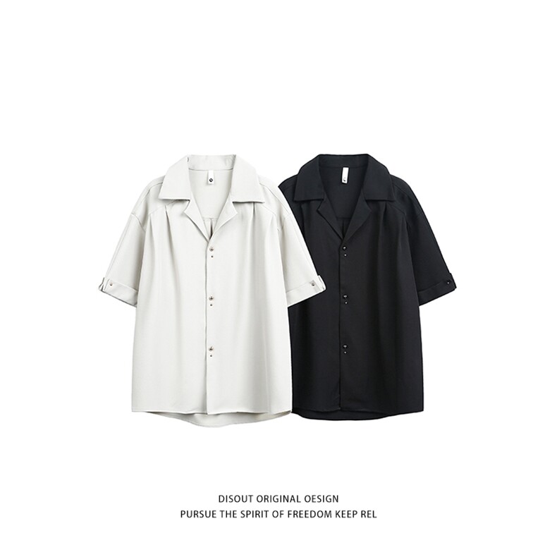 特P35无差价新款夏季潮流百搭时尚短袖衬衫-HC2708日系白底，男装T恤，电商A003