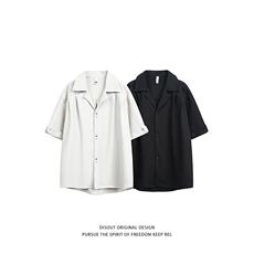 特P35无差价新款夏季潮流百搭时尚短袖衬衫-HC2708日系白底，男装T恤，电商A003