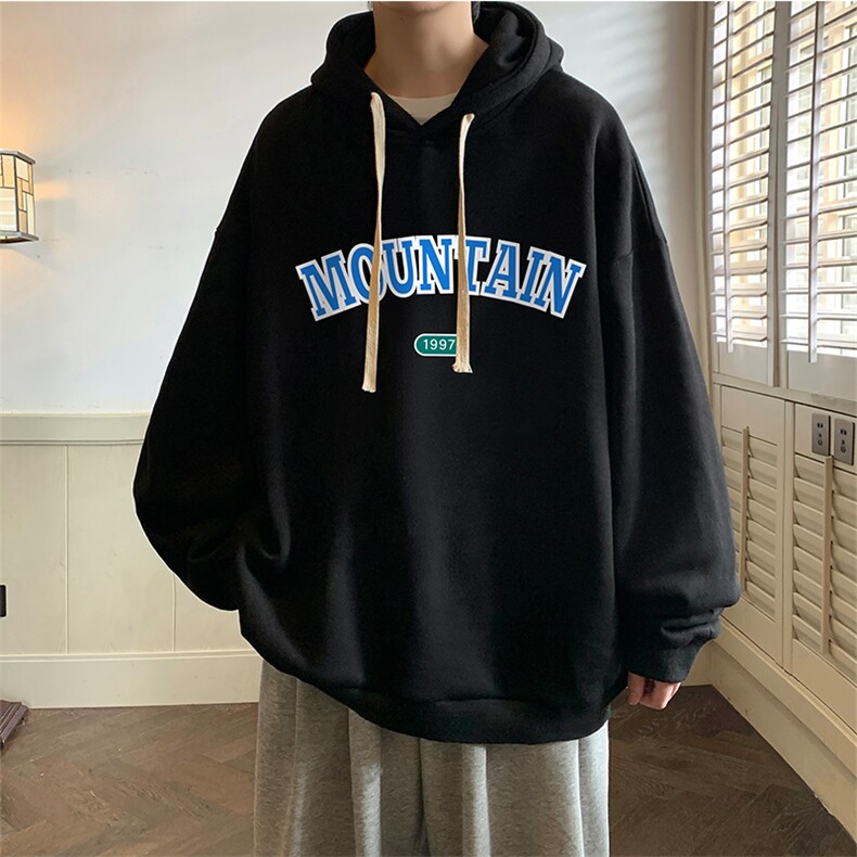 纯棉连帽卫衣男大码运动帽衫宽松薄WY2231-P35 加绒款-P40图片