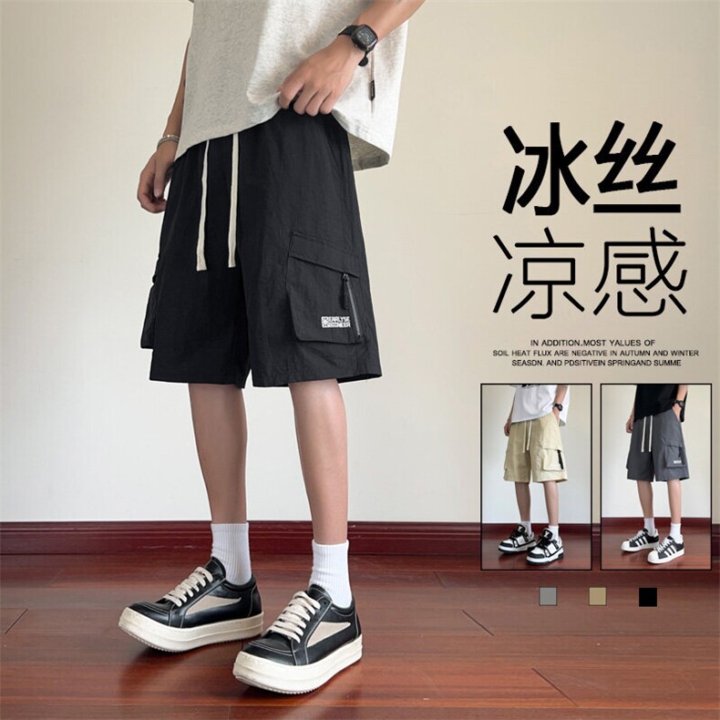 ！2025夏季新款男士潮牌工装短裤速干冰丝五分裤DK337特P32图片