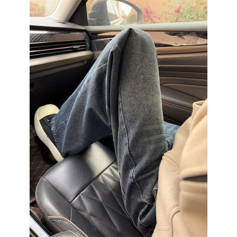 B221 美式ins高街暗黑重工艺宽松直筒牛仔裤 LK24419-特P45控78图片