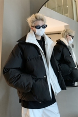 517A-8-Y80-P135现货冬季小众解构亮面设计感棉衣假两件棉服，男装棉衣，星座517A-8（原B282）