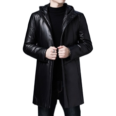 YT-CY275冬季男士羽绒服外套连帽宽松白鸭绒中长款加厚保暖P710，男装羽绒服，电商B360