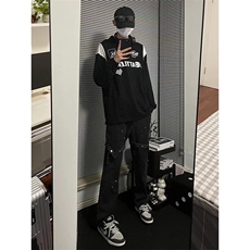 自家图，拿图不拿货！绑带cleanfit牛仔裤子KZA02-P55，男装牛仔裤，星座1007（原301D）