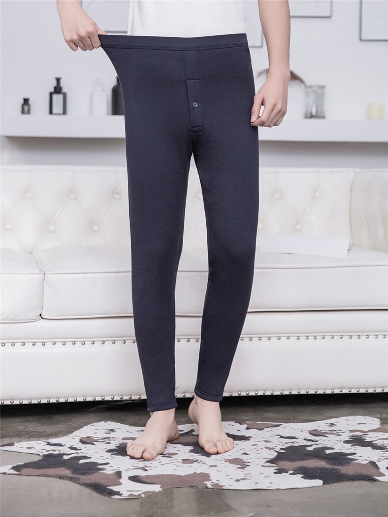 新款男士加厚保暖裤冬季高腰修身显瘦棉裤时尚舒适休闲长裤男装，男装休闲裤，金牧歌羊绒裤