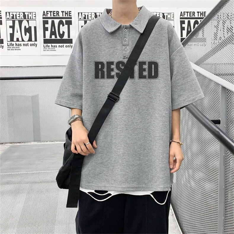 电商DSA028-PL22L154P30100聚酯夏季新款华夫格短袖POLO衫男,男装Polo衫,电商A028