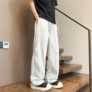 K5050/P35夏季打孔网眼速干裤男凉感冰丝裤休闲裤大码宽松长裤图片