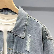 1506/QY8084/P44美式重磅复古牛仔男士春秋季宽松外穿休闲夹克男，男装夹克，星座1506