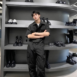 港风日系复古连体裤工装男连体衣女 送皮带腰包，男装工装外套，星座112A