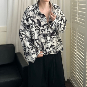 初秋现货印花衬衣男潮牌时尚花衬衫A351-AC25617-p55控108图片
