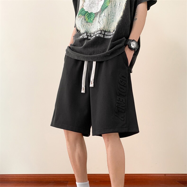 抖音直播！菠萝格立体钢印休闲短裤男DK16-特P25M-5XL,男装牛仔裤,电商B325
