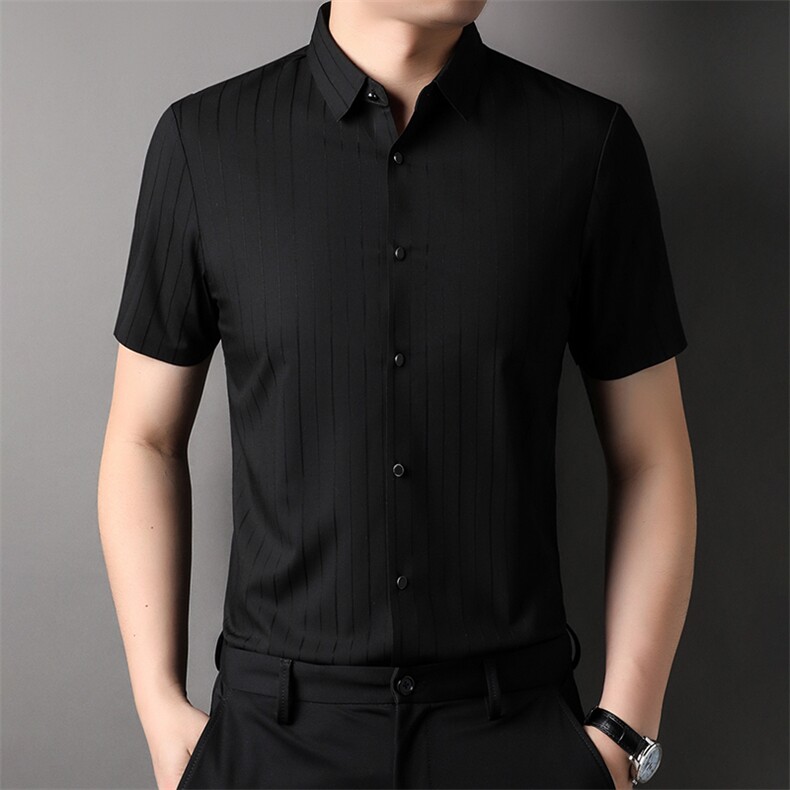 XLAL-T6652男士2023年夏季新款百搭衬衫男短袖商务休闲衬衣男P67图片