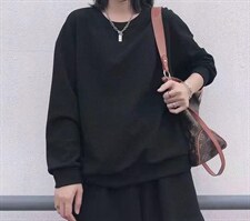 华夫格简约经典卫衣，女装卫衣/绒衫，1+1 MAIN ROAD