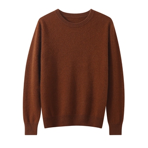 2025舒适百搭秋冬新款圆领长袖保暖男士羊绒衫，男装羊绒套衫，蒙亿羊绒