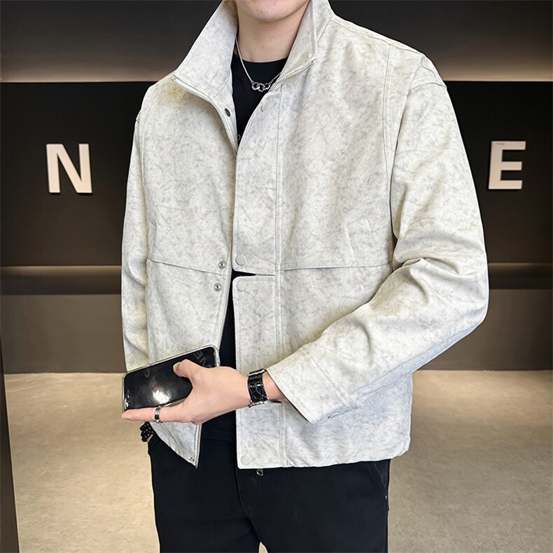 2025秋季外套男款宽松休闲百搭帅气夹克上衣服C317-J7712-P115图片