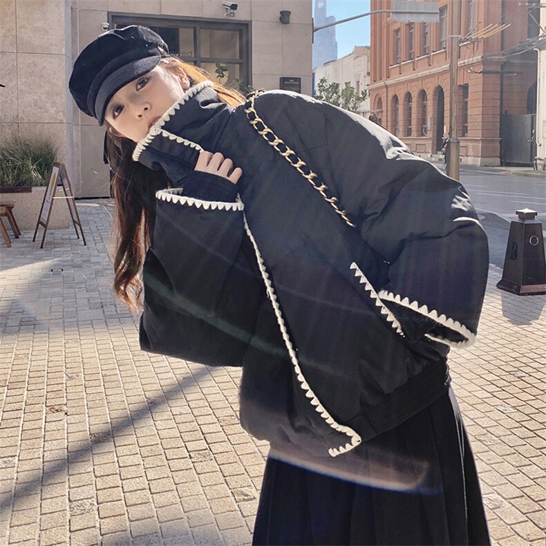 拼接羽绒服8967P285控428图片