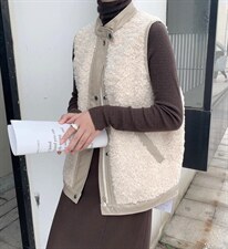 皮毛一体马甲，女装马甲，天使格格