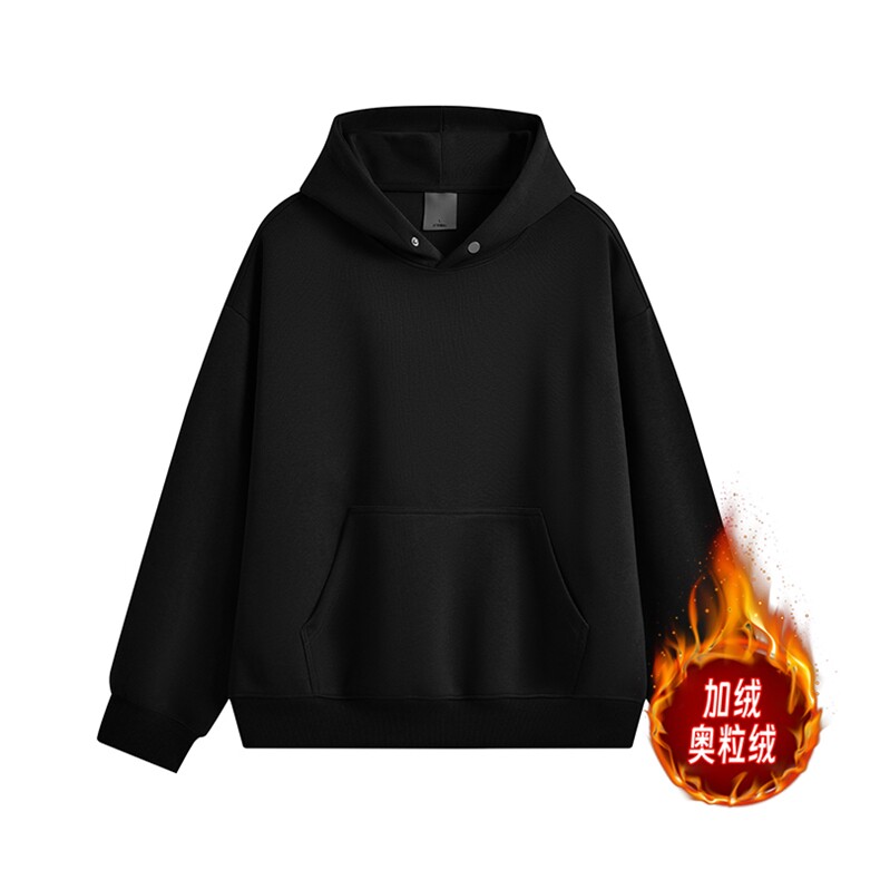 重磅拼接500克结构连帽卫衣撞色加绒奥粒绒外套潮 RH5323JR-P57图片