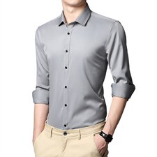 BD8827钱塘2020-2中年男士时尚休闲百搭长袖薄款衬衣量大价优P47，男装衬衫，钱塘207-2