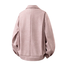 仿鳄鱼皮美式粉色M-5XL大码面层：PU皮夹克男JK78118P95控158，男装夹克，星座227-7