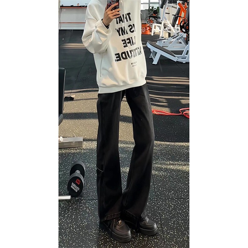 美式ins高街vibe重工艺水洗牛仔裤货号K2316P55 加绒P70图片