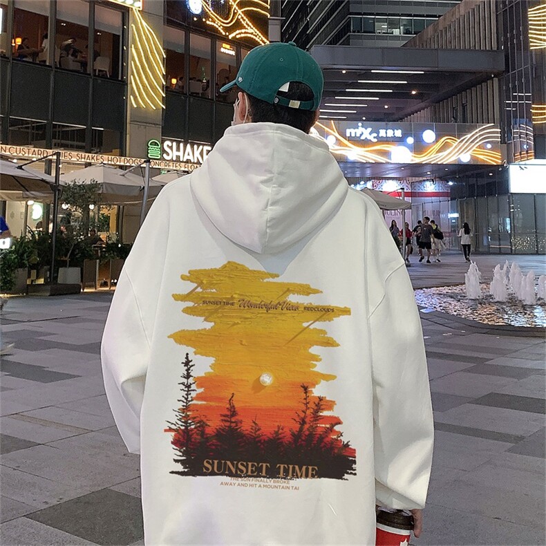 电商DSA028-MT2349 100聚酯 P35 新款潮流印花连帽卫衣男限49图片