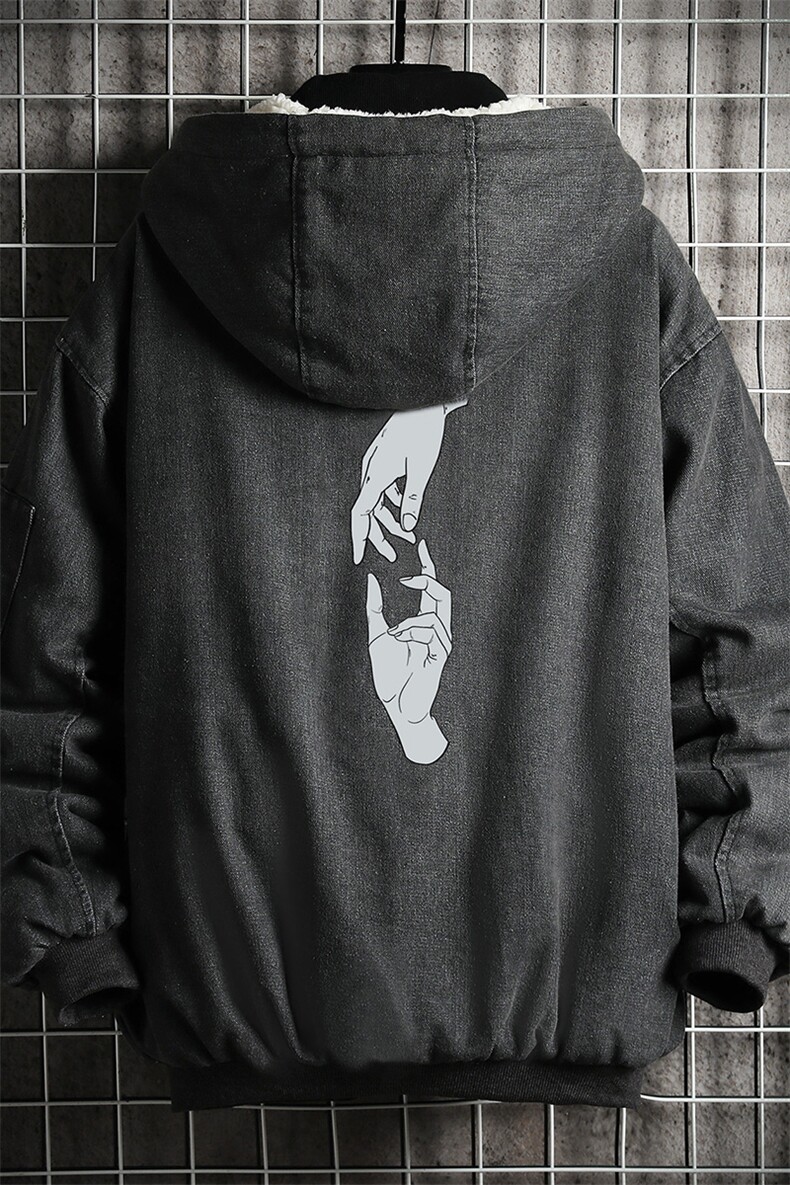 NM53147-P140牛仔外套男大码加厚加绒衣男羊羔毛服男,男装棉衣,电商A040A