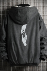 NM53147-P140牛仔外套男大码加厚加绒衣男羊羔毛服男，男装棉衣，电商A040A
