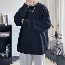 纯色毛衣秋冬cleanfit针织衫美式慵懒风宽松圆领外套6204-P42网图，男装针织衫/毛衣，电商B245