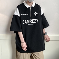 250G纯棉夏季美式复古POLO衫男潮流宽松短袖XP3188-P45控68，男装Polo衫，电商B370