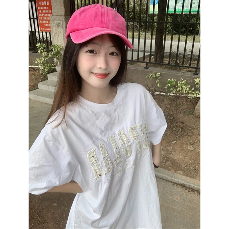 万针全刺绣工艺抖音得物高品质260克重磅纯棉双纱美式高街短袖T恤图片
