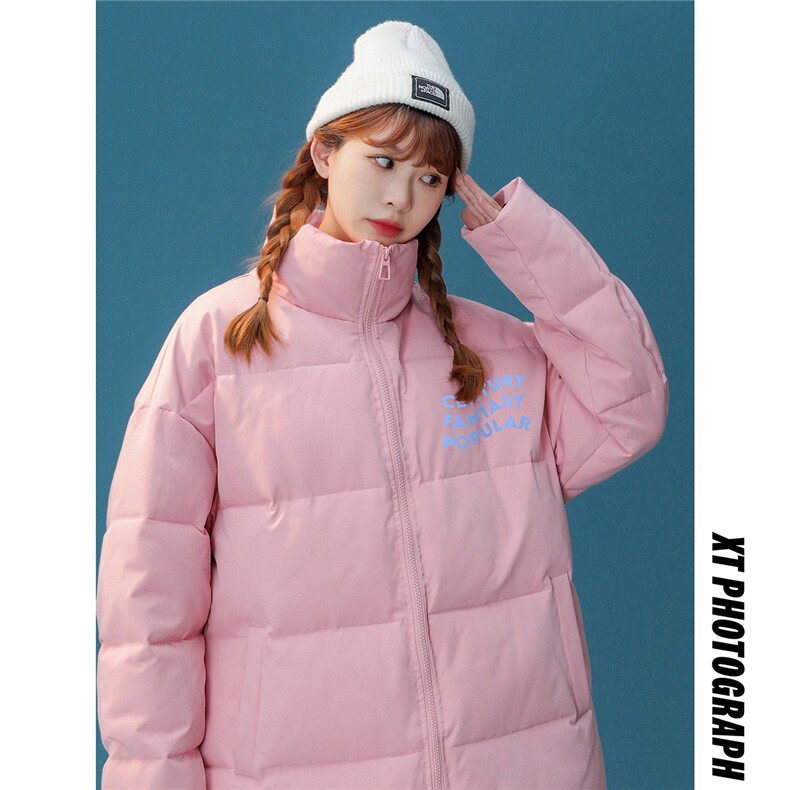 中性风22冬季新品港风字母印花立领棉服TPMY59P65控99特批无差价，男装棉衣，A247A