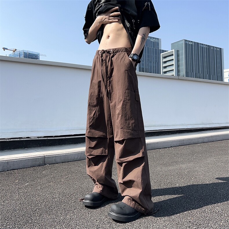 得物品质夏款男纯棉休闲裤工装大口袋直筒宽松休闲长裤F03P65,男装休闲裤,星座1013-1