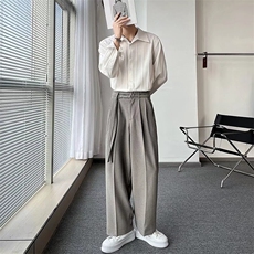 高级感男装长袖衬衫2025秋季轻熟韩风纯色衬衣潮流男士帅气上衣服，男装衬衫，星座715-4